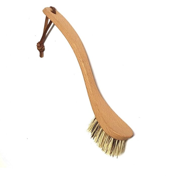 snygg diskborste i trä