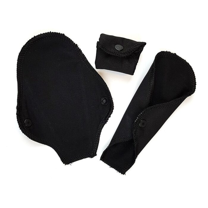 Ekologiska trosskydd för string, svart, 3 pack Ekologiska trosskydd för string, svart, 3 pack