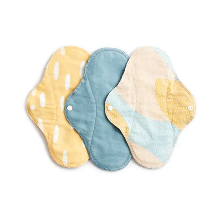 Ekologiska tygbindor, regular normal - Blue Sprinkle, 3 pack Ekologiska tygbindor, regular normal - Blue Sprinkle, 3 pack
