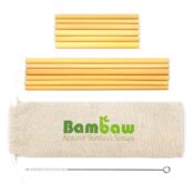 Ekologiska sugrör i bambu, 12pack 14 o 22 cm – Bambaw
