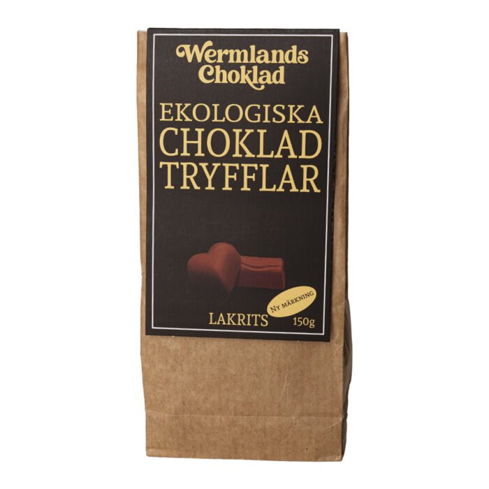 Ekologiska Chokladtryfflar Lakrits – Wermlands Choklad Ekologiska Chokladtryfflar Lakrits – Wermlands Choklad