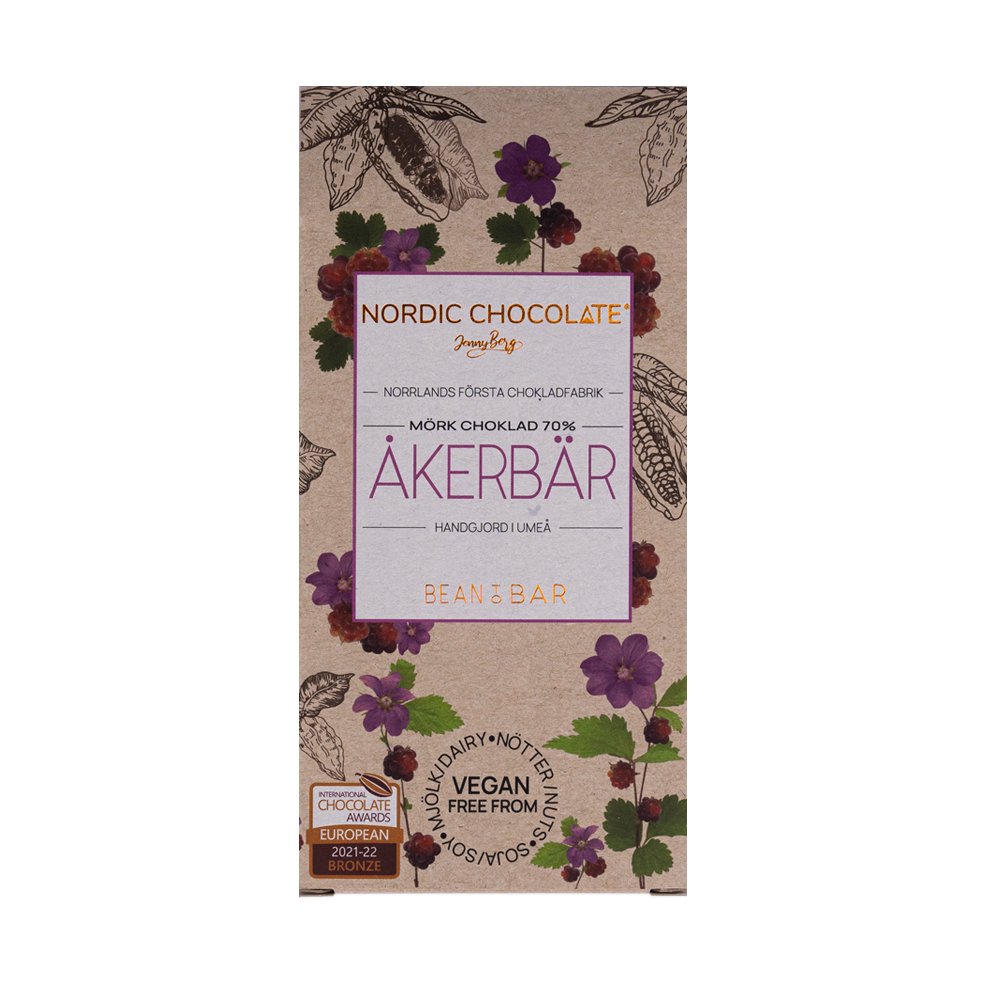 Norrländsk Choklad 70% med Åkerbär – Nordic Chocolate