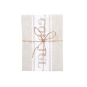 Kökshandduk God Jul, återvunnet material, Beige:Vit- Wasa Ecotextil-1