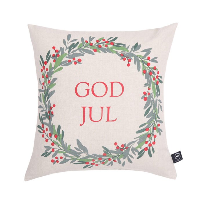 Kuddfodral God Jul, återvunnet material – Wasa Ecotextil