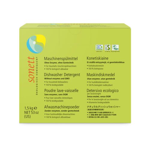 Miljövänligt Maskindiskpulver, 1,5 kg – Sonett