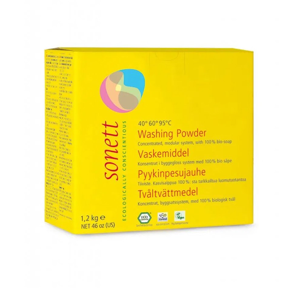 Miljövänligt Tvättmedel pulver, 1,2 kg  – Sonett