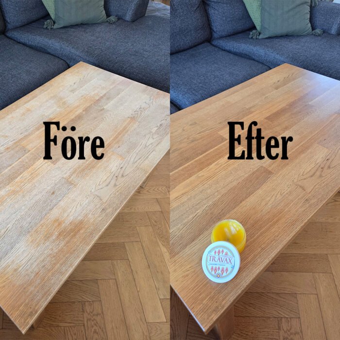 Trävax före efterbild Trävax före efterbild
